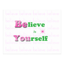 Inspirational Quote Postcard-Believe in Yourself