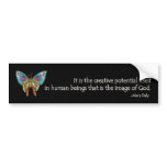 Inspirational Quote with Butterfly. bumper stickers