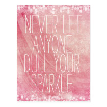 Inspirational Sparkle Quote Postcard