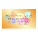 Inspirational Wallet Size Card business cards