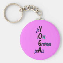 Inspirational Yoga Keychain