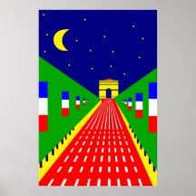 Inspired by Champs Elysees and Parisian Sunset Print