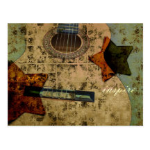 Inspired Guitar Stars Postcard