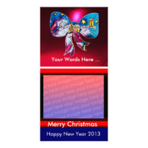 INSPIRED SANTA CHRISTMAS BOW CUSTOMIZED PHOTO CARD