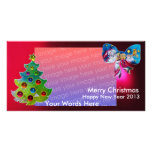INSPIRED SANTA CHRISTMAS TREE AND BOW PICTURE CARD