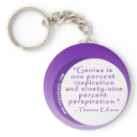 Inspiring Genius Quote for Motivation keychains