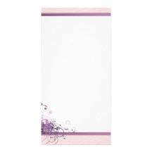 Inspiring Purple floral and swirls gift Photo Greeting Card