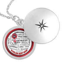 Inspiring Word Collage Worlds Best Mum Locket necklaces