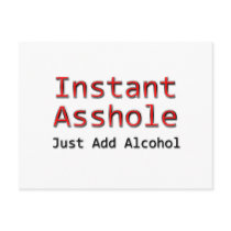 Instant Asshole Just Add Alcohol red