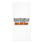 Instant Entertainment...Just Add Beer Rack Card Design