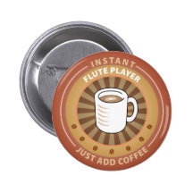 Instant Flute Player Pinback Button