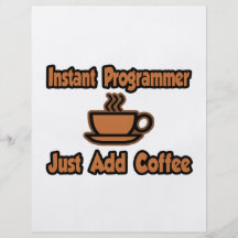Instant Programmer...Just Add Coffee Personalised Flyer
