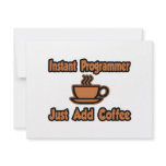 Instant Programmer...Just Add Coffee invitations