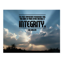 Integrity Inspirational Post Card
