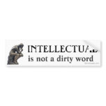 INTELLECTUAL, is not a dirt... bumper stickers