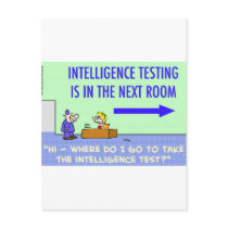 intelligence testing next room post cards