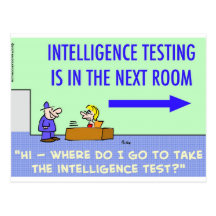 intelligence testing next room postcard