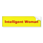Intelligent Woman Bumper Sticker bumper stickers