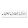 Intelligently Designed Bumper Stickers