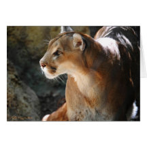 Intense Cougar Greeting Card