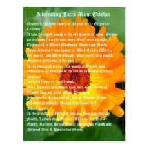 Interesting Facts About October Post Cards