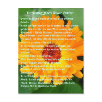 Interesting Facts About October Post Cards