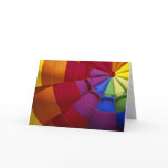 Interior design of inflated hot air balloon card