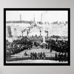 Interior of Fort Sumter at Charleston Harbour 1865 posters