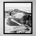Interior of Fort Sumter with Gabions 1865 Poster