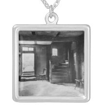 Interior of Johann Sebastian Bach's  house Personalized Necklace