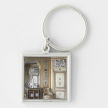 Interior of the boudoir of Marie Antoinette Keychains