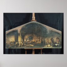 Interior of the Forge at Fourchambault Poster