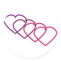 interlocking hearts sticker