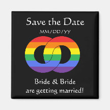 Interlocking Rings - rainbow - magnet