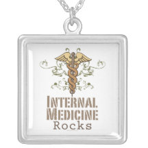 Internal Medicine Rocks Caduceus Necklace