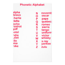 International Alphabet Customized Stationery