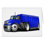 International Blue Delivery Truck.png Greeting Cards