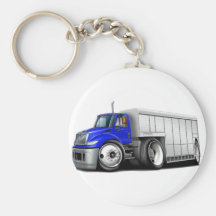 International Blue-White Delivery Truck Keychain