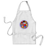 international flags globe earth apron
