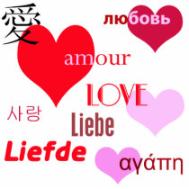 International Love Acrylic Cut Out