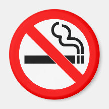 International official symbol no smoking sign magnet