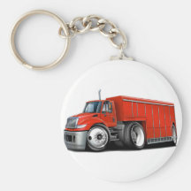 International Red Delivery Truck Keychains