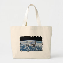 International Space Station -- Seen from Atlantis Canvas Bags