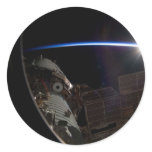 International Space Station -- Seen from Atlantis Round Stickers