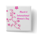 International Women's Day Button