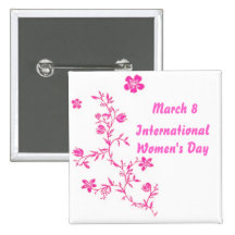 International Women's Day Button