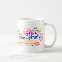 Internet Abbreviations Wordle Mugs