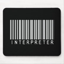 Interpreter Bar Code Mouse Mats
