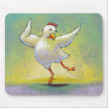 Interpretive dance chicken fun unique original art mousepads