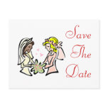 Interracial Lesbian Brides postcards